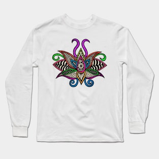 Neon Lotus Flower Long Sleeve T-Shirt